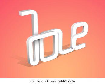 Stylish text Love on shiny orange background.