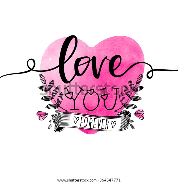 Stylish Text Love You On Beautiful Stock Vector (Royalty Free) 364547771