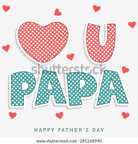 Download Stylish Text Love You Papa On Stock Vector (Royalty Free ...