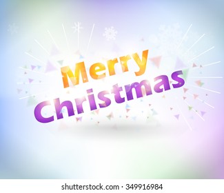 Stylish Text Merry Christmas Abstract Background
