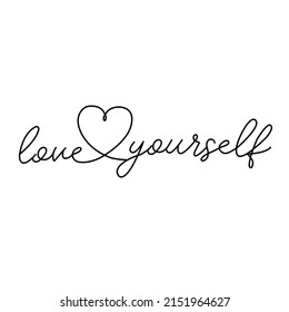 Stylish text with a positive message isolated on white background.