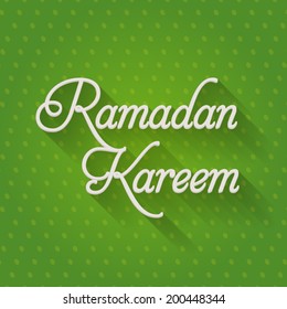 Stylish Text Ramadan Kareem - Islamic Holy Nights Theme Vector Design
