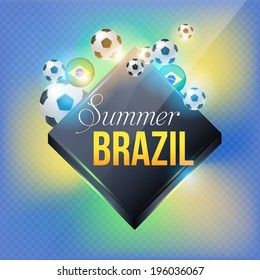 Stylish Text Summer Brazil Vector Design