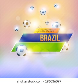 Stylish Text Summer Brazil Vector Design