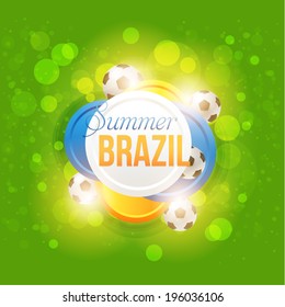 Stylish Text Summer Brazil Vector Design