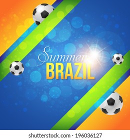 Stylish Text Summer Brazil Vector Design