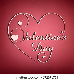 Stylish text Valentines Day on pink background, can be use as flyer, banner or poster. 