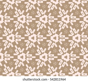 Stylish textile print with geometric ethnic design.fabric background.Vector seamless pattern.