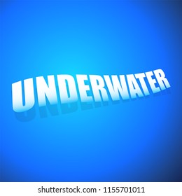 Stylish texts in water, liquid concepts. 3d effected words