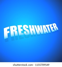 Stylish texts in water, liquid concepts. 3d effected words