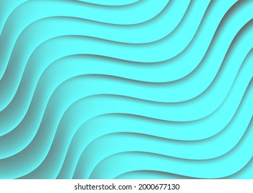 Stylish texture with 3D effect. Volumetric wavy background. 