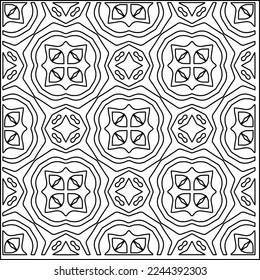 Stylish texture with figures from lines.
Abstract geometric black and white pattern for web page, textures, card, poster, fabric, textile. Monochrome graphic repeating design. 