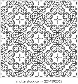 Stylish texture with figures from lines.
Abstract geometric black and white pattern for web page, textures, card, poster, fabric, textile. Monochrome graphic repeating design. 