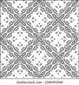 Stylish texture with figures from lines.
Abstract geometric black and white pattern for web page, textures, card, poster, fabric, textile. Monochrome graphic repeating design. 