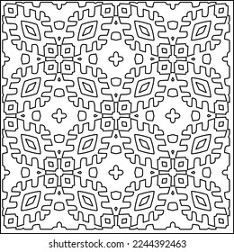 Stylish texture with figures from lines.
Abstract geometric black and white pattern for web page, textures, card, poster, fabric, textile. Monochrome graphic repeating design. 