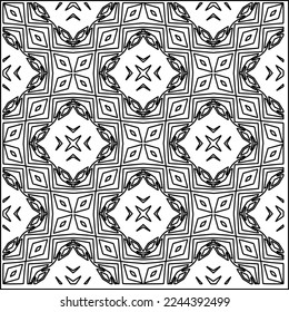 Stylish texture with figures from lines.
Abstract geometric black and white pattern for web page, textures, card, poster, fabric, textile. Monochrome graphic repeating design. 
