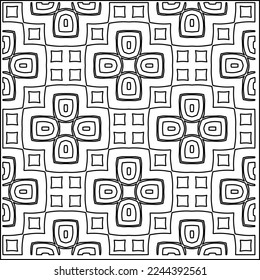 Stylish texture with figures from lines.
Abstract geometric black and white pattern for web page, textures, card, poster, fabric, textile. Monochrome graphic repeating design. 