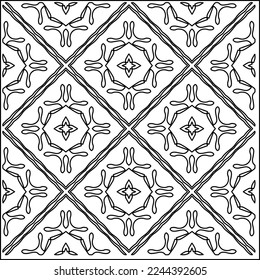 Stylish texture with figures from lines.
Abstract geometric black and white pattern for web page, textures, card, poster, fabric, textile. Monochrome graphic repeating design. 