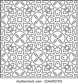 Stylish texture with figures from lines.
Abstract geometric black and white pattern for web page, textures, card, poster, fabric, textile. Monochrome graphic repeating design. 