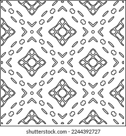 Stilvolle Textur mit Figuren aus Linien.
Abstraktes geometrisches Schwarz-Weiß-Muster für Webseiten, Texturen, Karten, Plakate, Gewebe, Textilien. Monochrome grafische Wiederholungsdesign. 