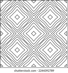 Stylish texture with figures from lines.
Abstract geometric black and white pattern for web page, textures, card, poster, fabric, textile. Monochrome graphic repeating design. 