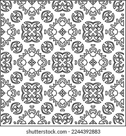 Stylish texture with figures from lines.
Abstract geometric black and white pattern for web page, textures, card, poster, fabric, textile. Monochrome graphic repeating design. 