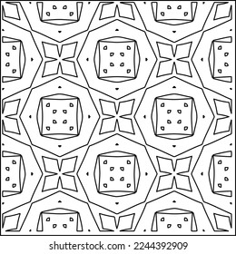 Stylish texture with figures from lines.
Abstract geometric black and white pattern for web page, textures, card, poster, fabric, textile. Monochrome graphic repeating design. 
