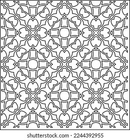 Stylish texture with figures from lines.
Abstract geometric black and white pattern for web page, textures, card, poster, fabric, textile. Monochrome graphic repeating design. 