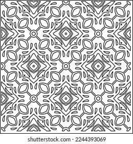 Stylish texture with figures from lines.
Abstract geometric black and white pattern for web page, textures, card, poster, fabric, textile. Monochrome graphic repeating design. 