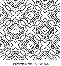 Stylish texture with figures from lines.
Abstract geometric black and white pattern for web page, textures, card, poster, fabric, textile. Monochrome graphic repeating design. 