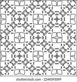 Stylish texture with figures from lines.
Abstract geometric black and white pattern for web page, textures, card, poster, fabric, textile. Monochrome graphic repeating design. 