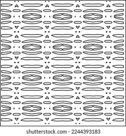 Textura elegante con figuras de líneas.
Resumen de patrones geométricos en blanco y negro para página web, texturas, tarjeta, afiche, tela, textil. Diseño repetitivo gráfico monocromo. 