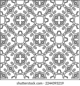 Stylish texture with figures from lines.
Abstract geometric black and white pattern for web page, textures, card, poster, fabric, textile. Monochrome graphic repeating design. 