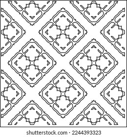 Stylish texture with figures from lines.
Abstract geometric black and white pattern for web page, textures, card, poster, fabric, textile. Monochrome graphic repeating design. 