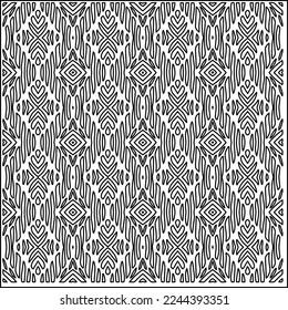 Textura elegante con figuras de líneas.
Resumen de patrones geométricos en blanco y negro para página web, texturas, tarjeta, afiche, tela, textil. Diseño repetitivo gráfico monocromo. 