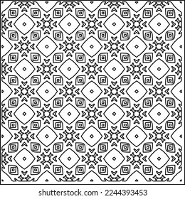Stylish texture with figures from lines.
Abstract geometric black and white pattern for web page, textures, card, poster, fabric, textile. Monochrome graphic repeating design. 