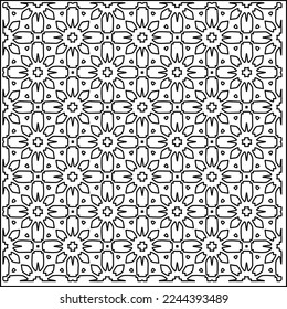 Stylish texture with figures from lines.
Abstract geometric black and white pattern for web page, textures, card, poster, fabric, textile. Monochrome graphic repeating design. 