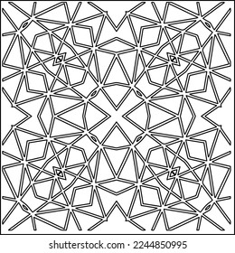 Textura elegante con figuras de líneas.
Resumen de patrones geométricos en blanco y negro para página web, texturas, tarjeta, afiche, tela, textil. Diseño repetitivo gráfico monocromo. 