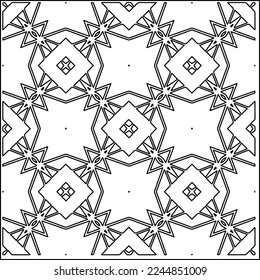Stilvolle Textur mit Figuren aus Linien.
Abstraktes geometrisches Schwarz-Weiß-Muster für Webseiten, Texturen, Karten, Plakate, Gewebe, Textilien. Monochrome grafische Wiederholungsdesign. 