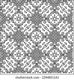 Stylish texture with figures from lines.
Abstract geometric black and white pattern for web page, textures, card, poster, fabric, textile. Monochrome graphic repeating design. 