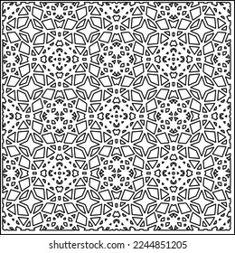 Textura elegante con figuras de líneas.
Resumen de patrones geométricos en blanco y negro para página web, texturas, tarjeta, afiche, tela, textil. Diseño repetitivo gráfico monocromo. 