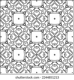 Stylish texture with figures from lines.
Abstract geometric black and white pattern for web page, textures, card, poster, fabric, textile. Monochrome graphic repeating design. 