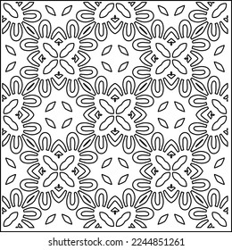Stylish texture with figures from lines.
Abstract geometric black and white pattern for web page, textures, card, poster, fabric, textile. Monochrome graphic repeating design. 