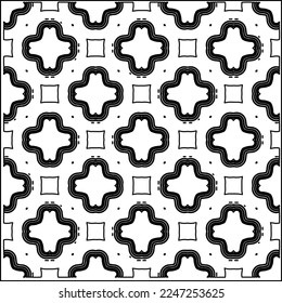 Stylish texture with figures from lines.
Abstract geometric black and white pattern for web page, textures, card, poster, fabric, textile. Monochrome graphic repeating design. 
