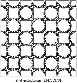 Stylish texture with figures from lines.
Abstract geometric black and white pattern for web page, textures, card, poster, fabric, textile. Monochrome graphic repeating design. 
