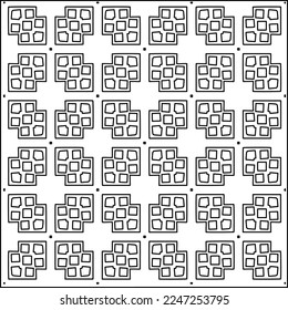 Stylish texture with figures from lines.
Abstract geometric black and white pattern for web page, textures, card, poster, fabric, textile. Monochrome graphic repeating design. 