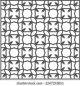 Stylish texture with figures from lines.
Abstract geometric black and white pattern for web page, textures, card, poster, fabric, textile. Monochrome graphic repeating design. 