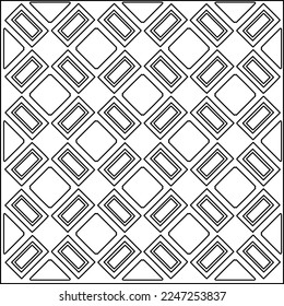 Stylish texture with figures from lines.
Abstract geometric black and white pattern for web page, textures, card, poster, fabric, textile. Monochrome graphic repeating design. 