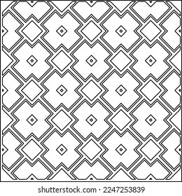 Stylish texture with figures from lines.
Abstract geometric black and white pattern for web page, textures, card, poster, fabric, textile. Monochrome graphic repeating design. 