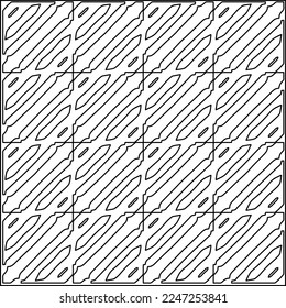 Textura elegante con figuras de líneas.
Resumen de patrones geométricos en blanco y negro para página web, texturas, tarjeta, afiche, tela, textil. Diseño repetitivo gráfico monocromo. 